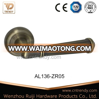 Striped Aluminum Door Lever Handle, Door Hardware (AL136-ZR05)