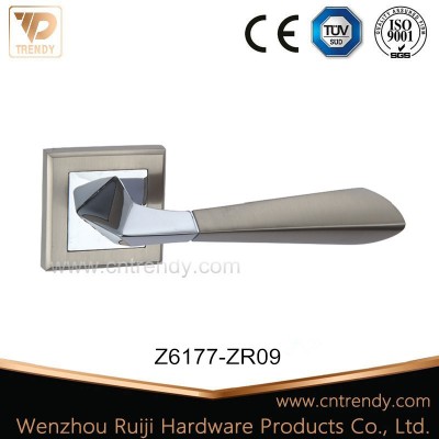 Sn/Cp Interior Door Zinc Locking Handle of Furniture Hardware (z6177-zr09)